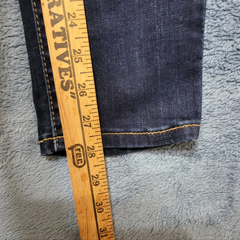 Seven7 Tummyless High Rise Skinny Women's 6 Blue Jeans Dark Wash Pants Stretch - Picture 6 of 9